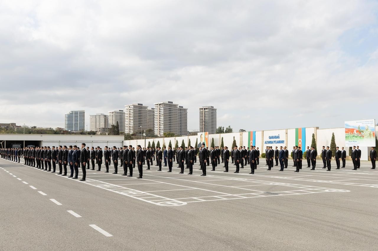 Vilayət Eyvazov sıra baxışı keçirdi - 14 nəfər Vətən müharibəsi iştirakçısı polisə qəbul olundu (VİDEO)