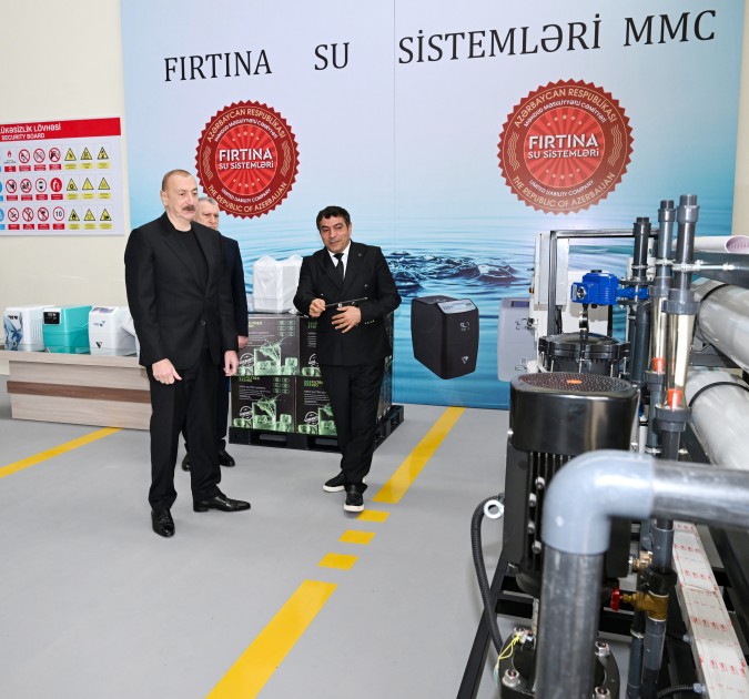 Sabirabadda su filtrlərinin istehsalı müəssisəsinin fəaliyyəti ilə tanışlıq - FOTOLAR