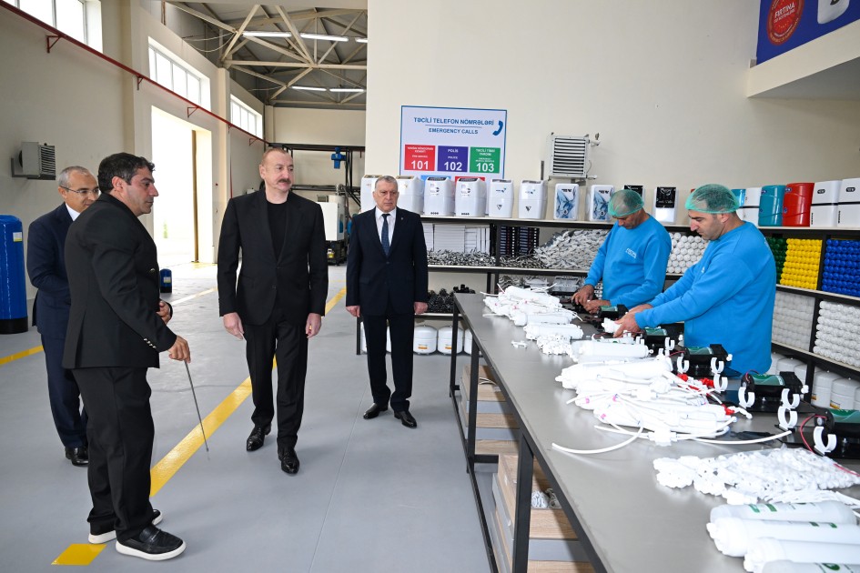 Sabirabadda su filtrlərinin istehsalı müəssisəsinin fəaliyyəti ilə tanışlıq - FOTOLAR