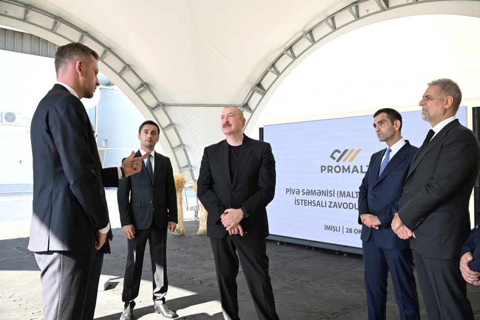 İmişlidə “Promalt” MMC-nin arpa emalı müəssisəsi istifadəyə verildi - FOTOLAR