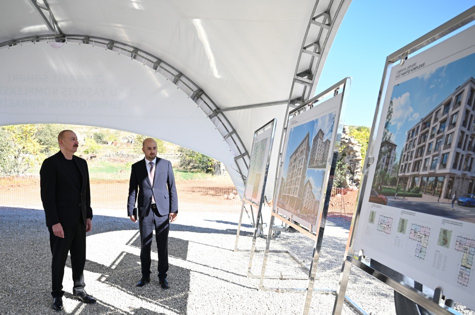 Cəbrayılda ikinci və üçüncü yaşayış komplekslərinin təməli qoyulub - FOTOLAR