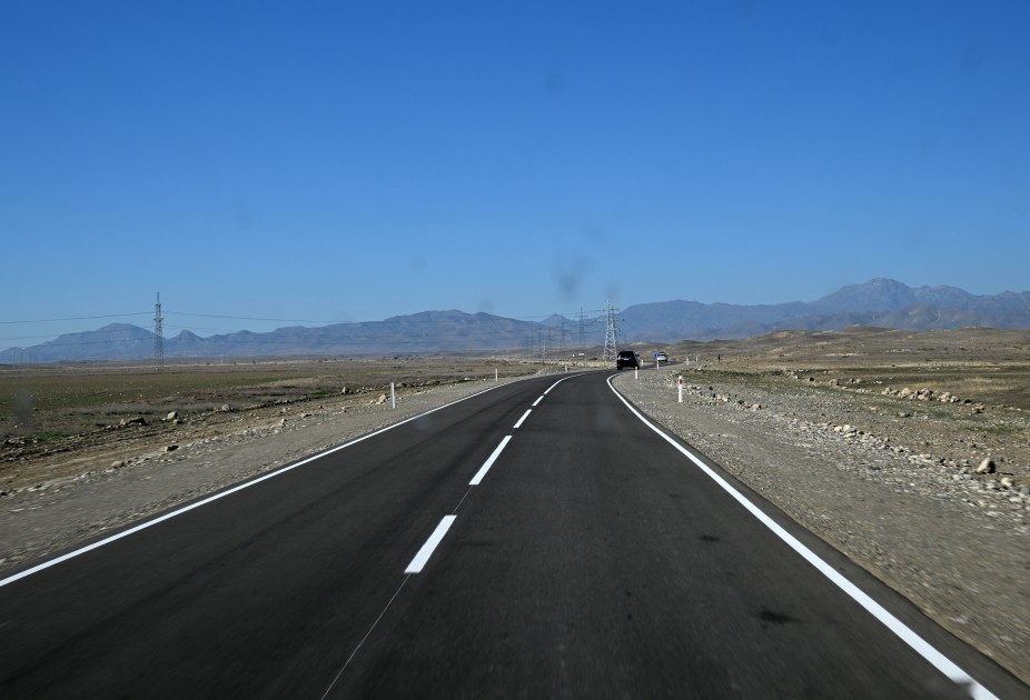 Prezident avtomobil yolunun açılışında - FOTOLAR