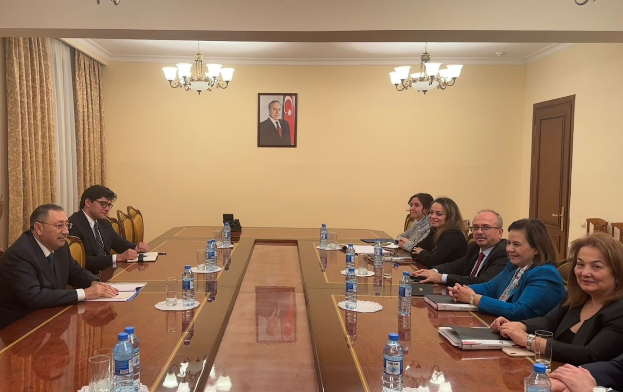 Türkiyə XİN rəhbərinin müavini Hikmət Hacıyev və Xələf Xələfovla görüşdü - FOTO