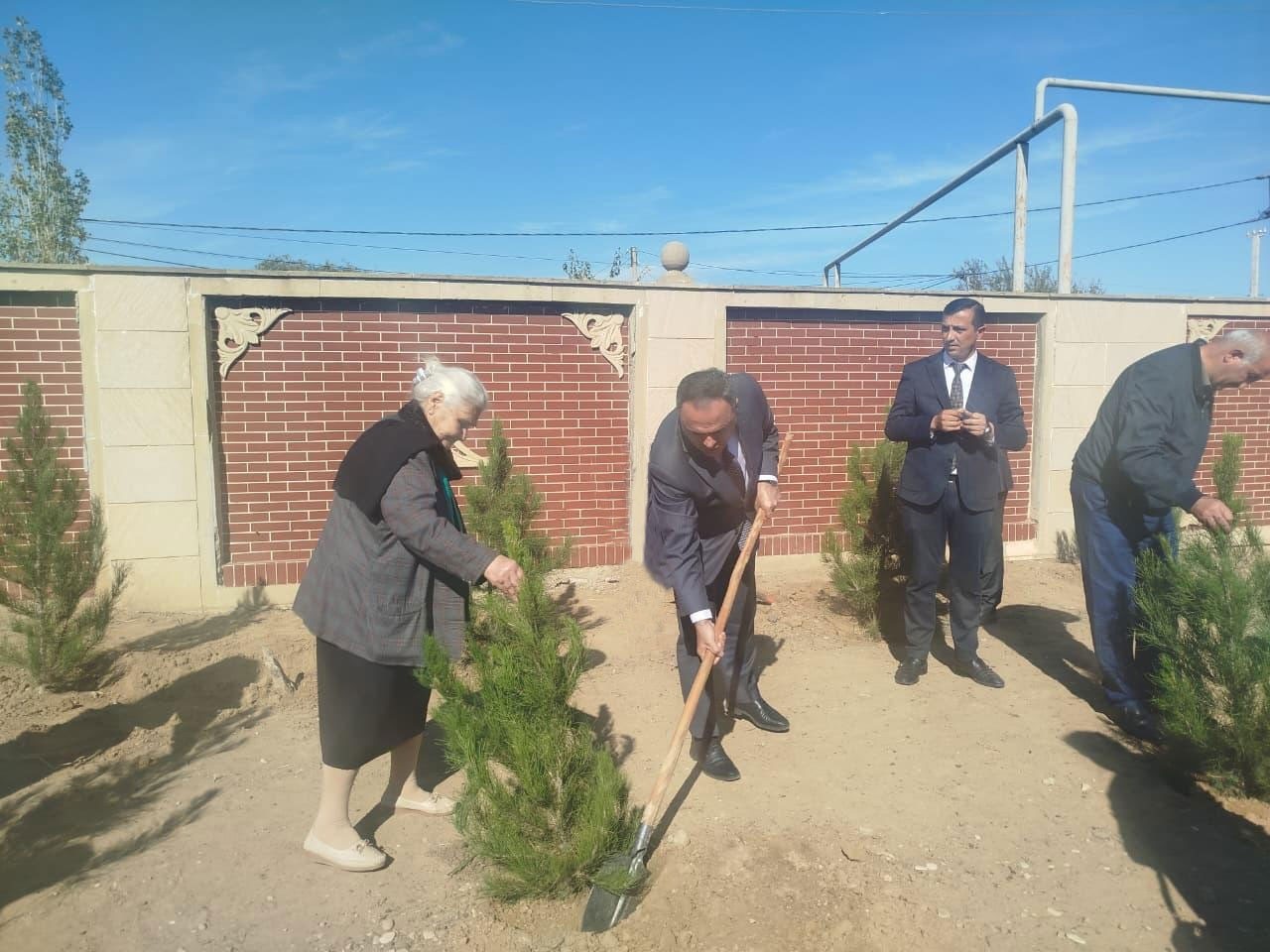 Goranboyda Zəfər Günü ilə bağlı ağacəkmə aksiyası keçirildi - FOTOLAR