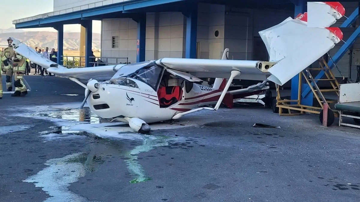 Təbrizdə təyyarə qəzaya uğradı - FOTO