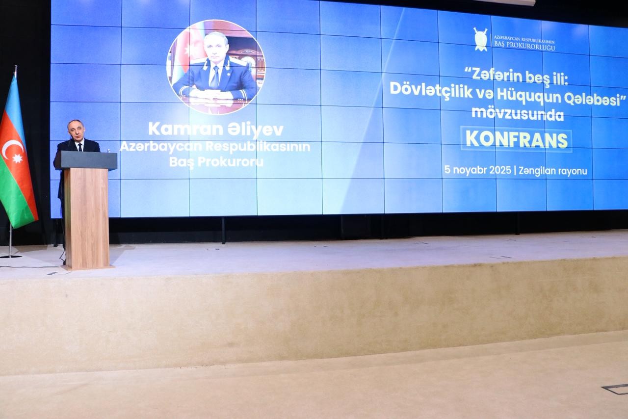 Baş prokuror Zəngilandakı konfransda - FOTOLAR