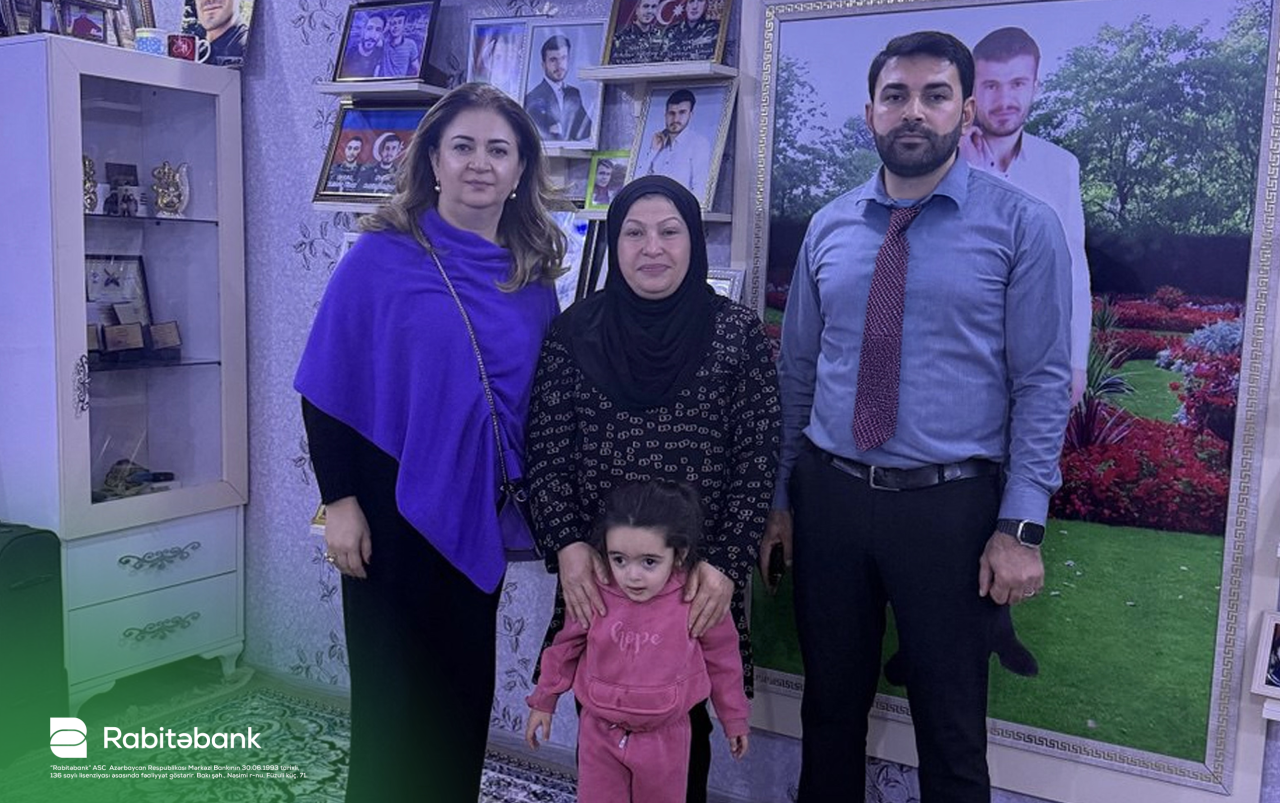"Rabitəbank" Zəfər Günü ərəfəsində şəhid ailələrini ziyarət edib - FOTOLAR