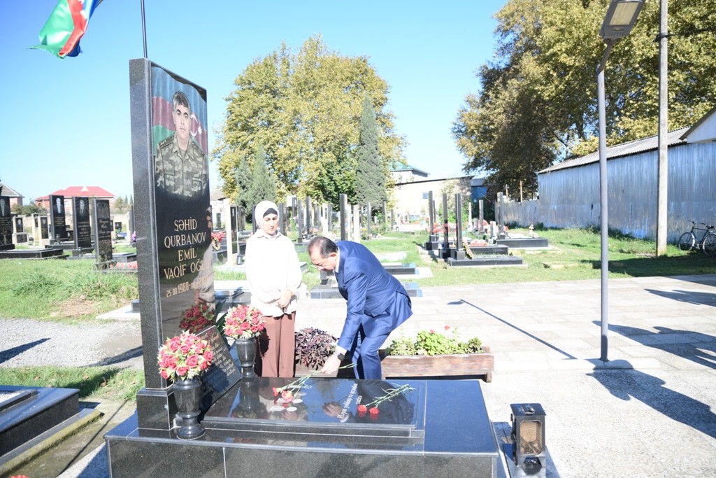 Vətən müharibəsi şəhidlərinin məzarları ziyarət olundu - FOTOLAR