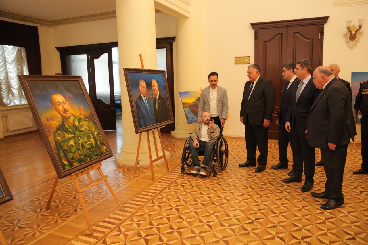 Xəzər rayonunda Zəfər Günü münasibətilə tədbir keçirilib - FOTOLAR