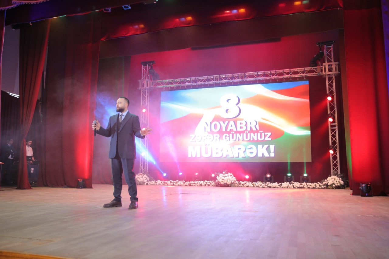 Xəzər rayonunda Zəfər Günü münasibətilə tədbir keçirilib - FOTOLAR