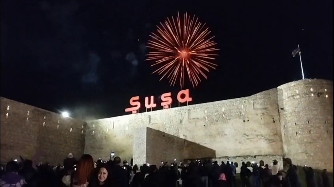 Şuşada atəşfəşanlıq olub - FOTO