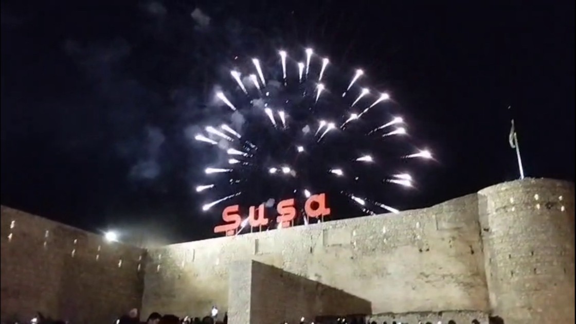 Şuşada atəşfəşanlıq olub - FOTO