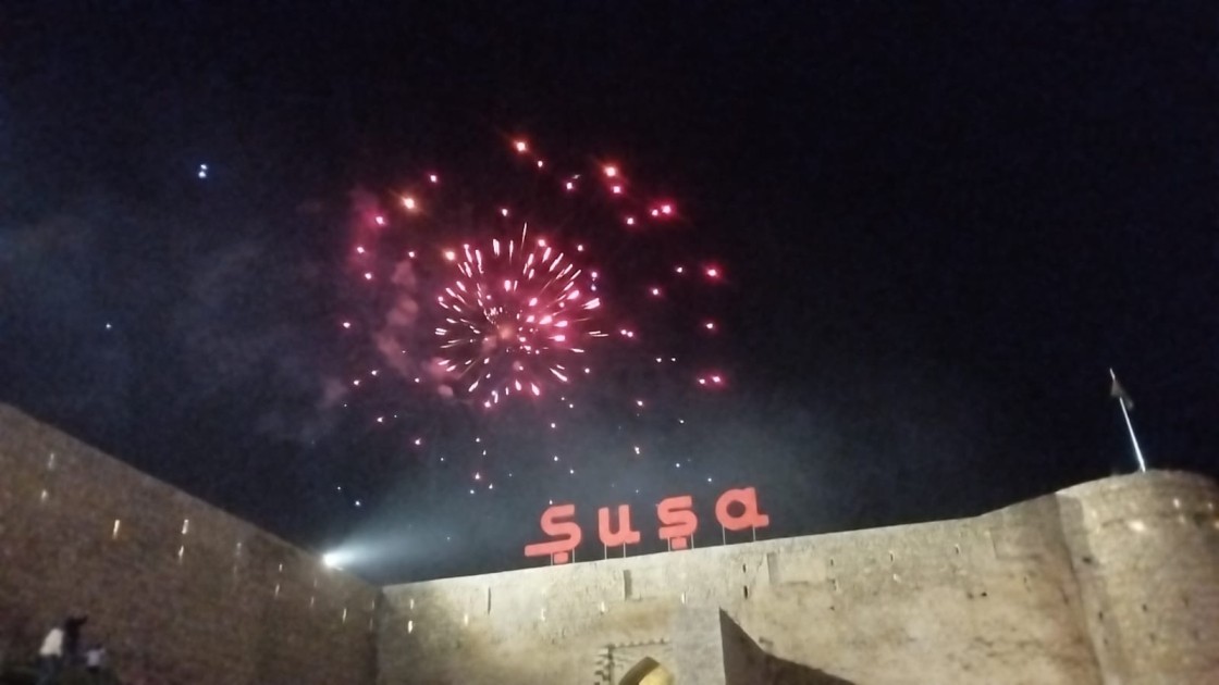 Şuşada atəşfəşanlıq olub - FOTO