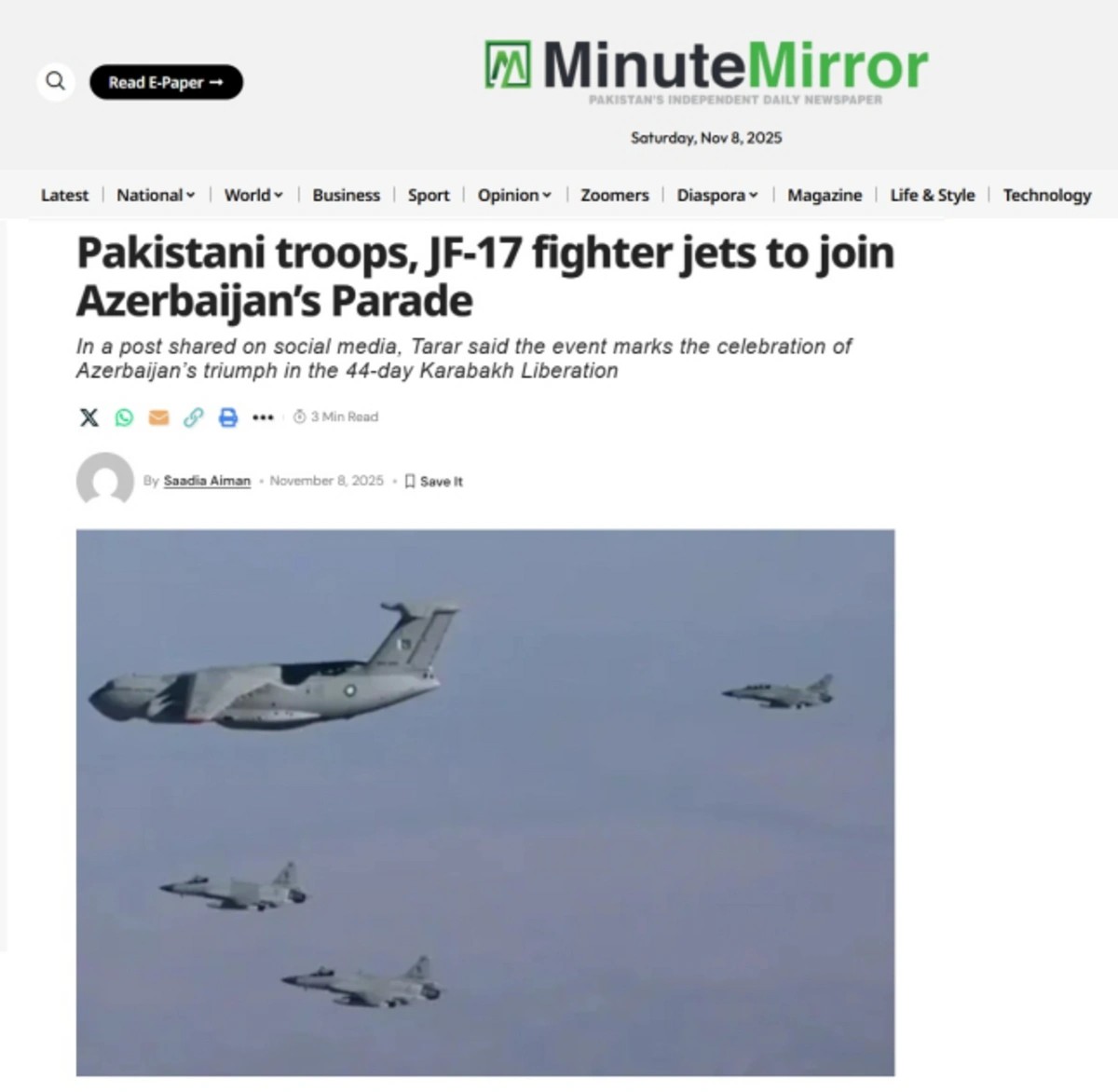 Bakıdakı Hərbi parad dünya mediasında - FOTOLAR