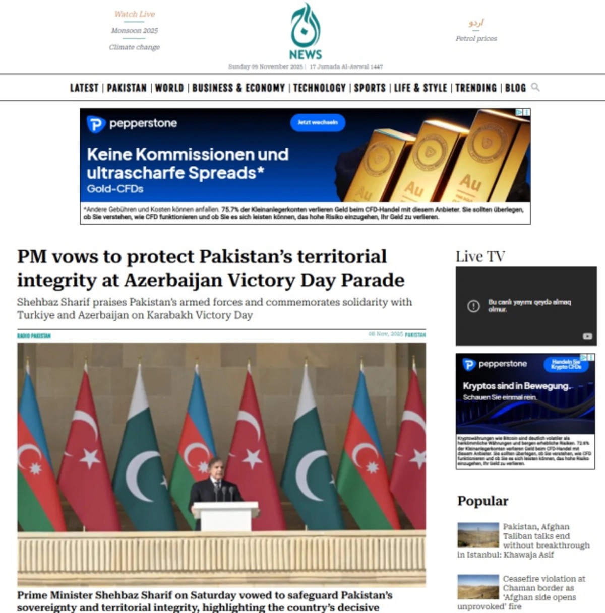 Bakıdakı Hərbi parad dünya mediasında - FOTOLAR