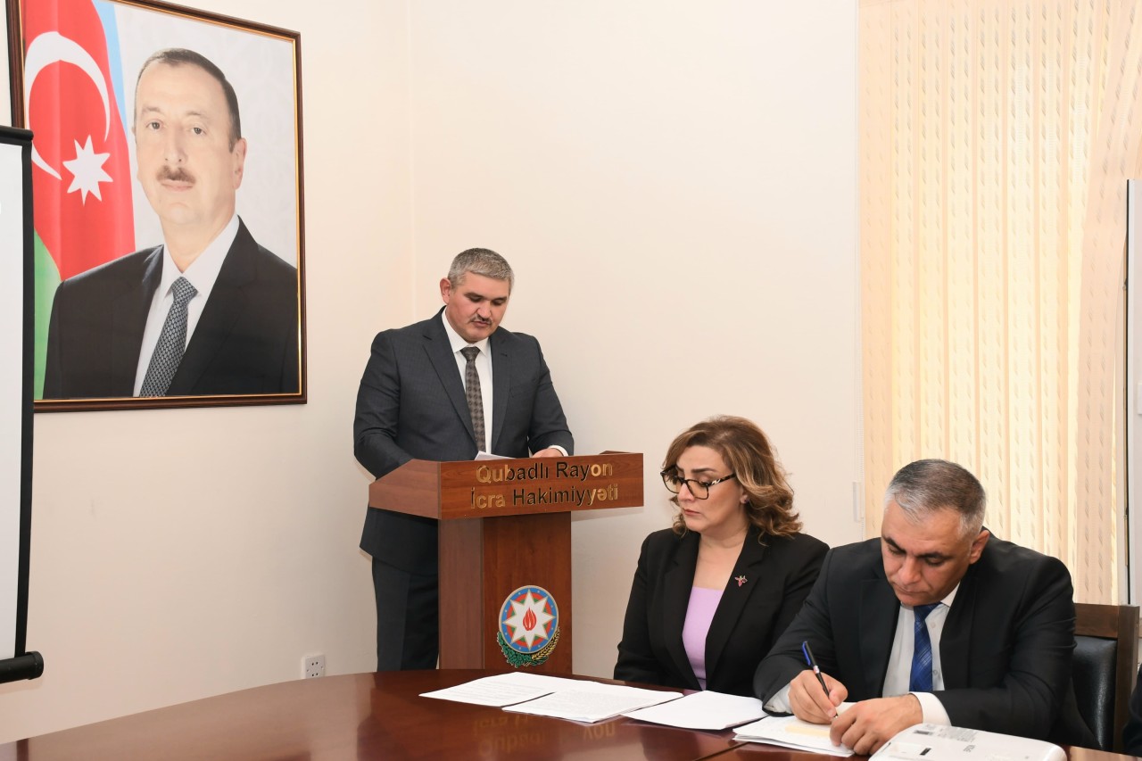 Qubadlı icra hakimiyyəti Konstitusiya Gününə həsr olunmuş tədbir keçirib - FOTOLAR