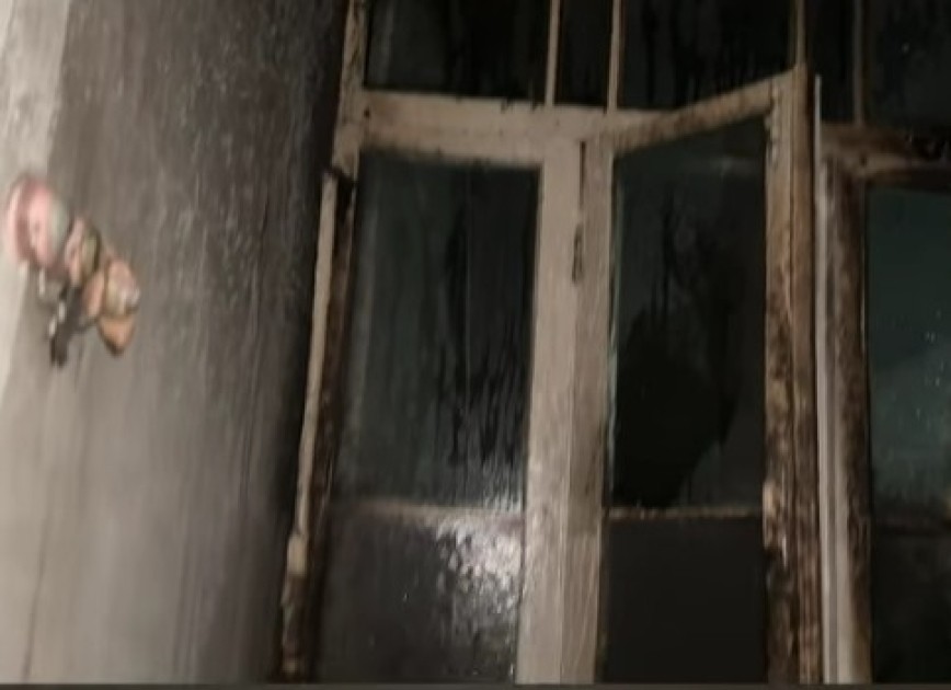 Şəkidə evdə yanğın - FOTOLAR