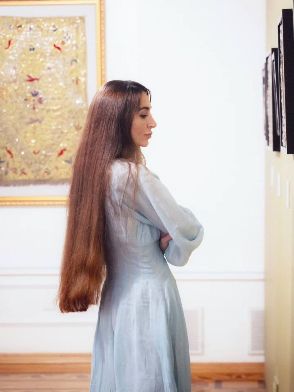 Arzu Əliyeva Milli İncəsənət Muzeyindən paylaşım etdi - FOTOLAR