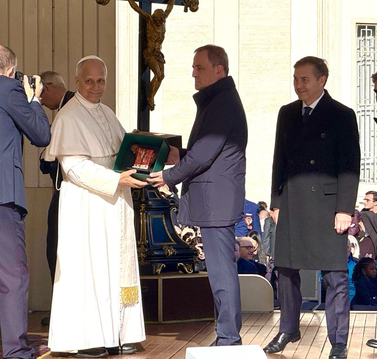 Ceyhun Bayramov Papa ilə görüşdü - FOTO