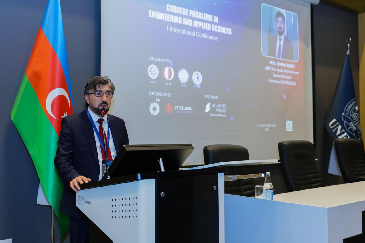 UNEC-də beynəlxalq elmi-praktiki konfrans öz işinə başladı - FOTOLAR