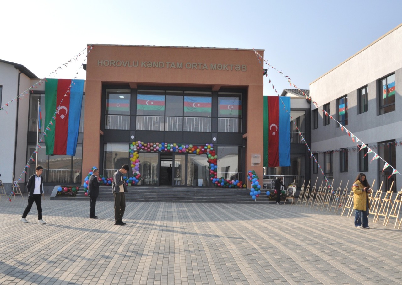 Horovlu kənd məktəbi fəaliyyətə başladı - FOTOLAR