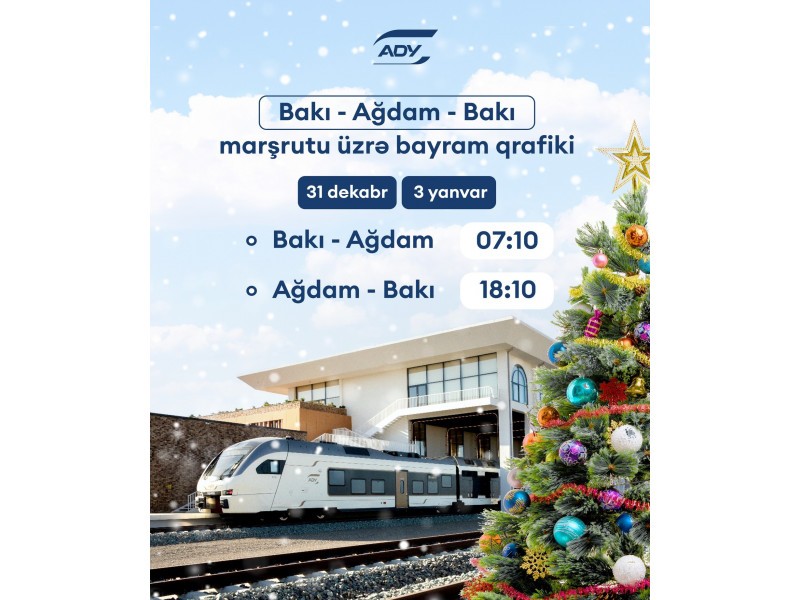 Bayram günlərində rayonlara əlavə qatar reysləri təşkil ediləcək - CƏDVƏL