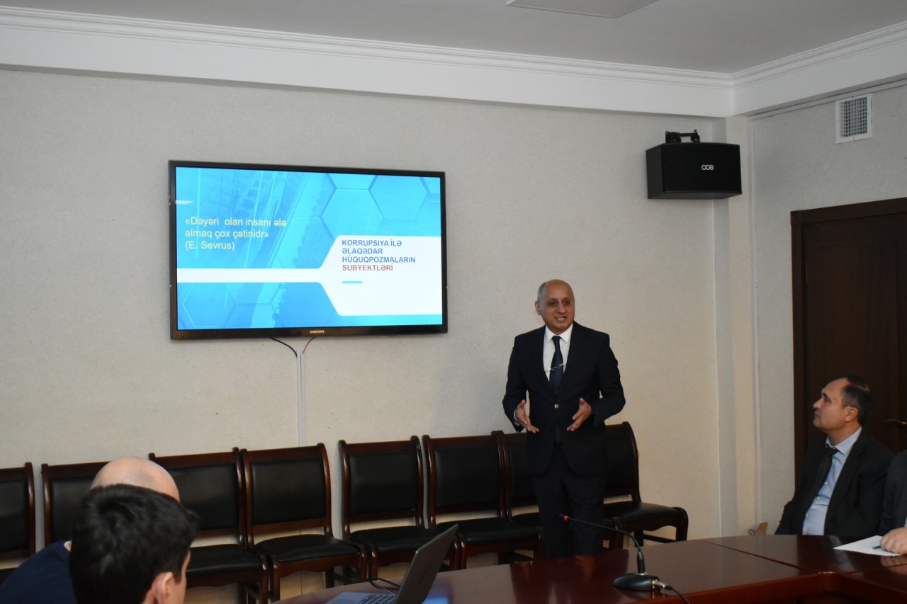 Yasamalda antikorrupsiya davranışı təlimi keçirilib - FOTOLAR