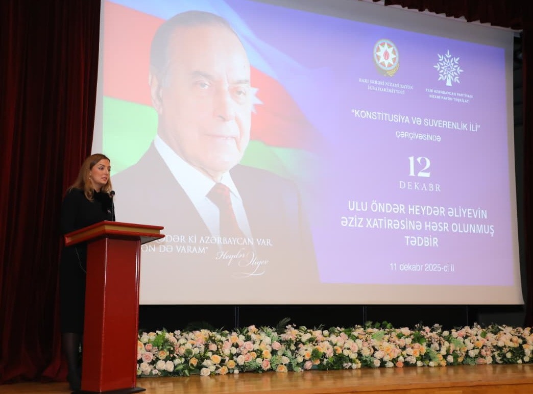 YAP Nizami rayon təşkilatı Ulu Öndərə həsr olunmuş tədbir keçirib - FOTOLAR