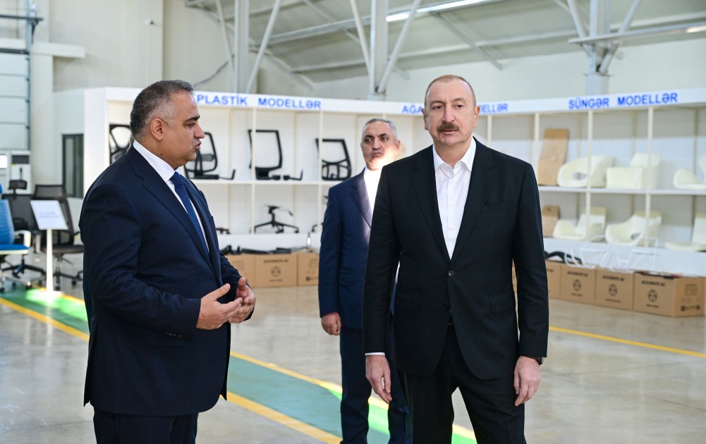 Prezident Ballıcada mebel zavodunun açılışını etdi - FOTOLAR