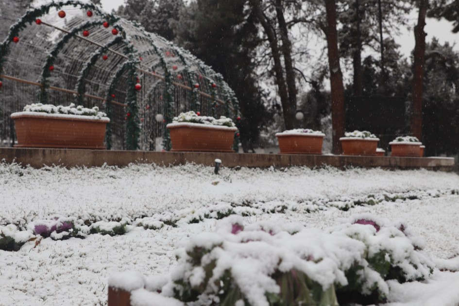 Xankəndiyə ilk qar yağdı - FOTOLAR