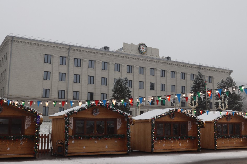 Xankəndiyə ilk qar yağdı - FOTOLAR
