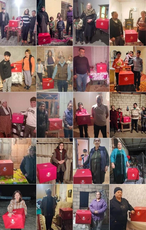 Leyla Əliyevanın təşəbbüsü ilə aztəminatlı ailələrə bayram sovqatları çatdırılıb 