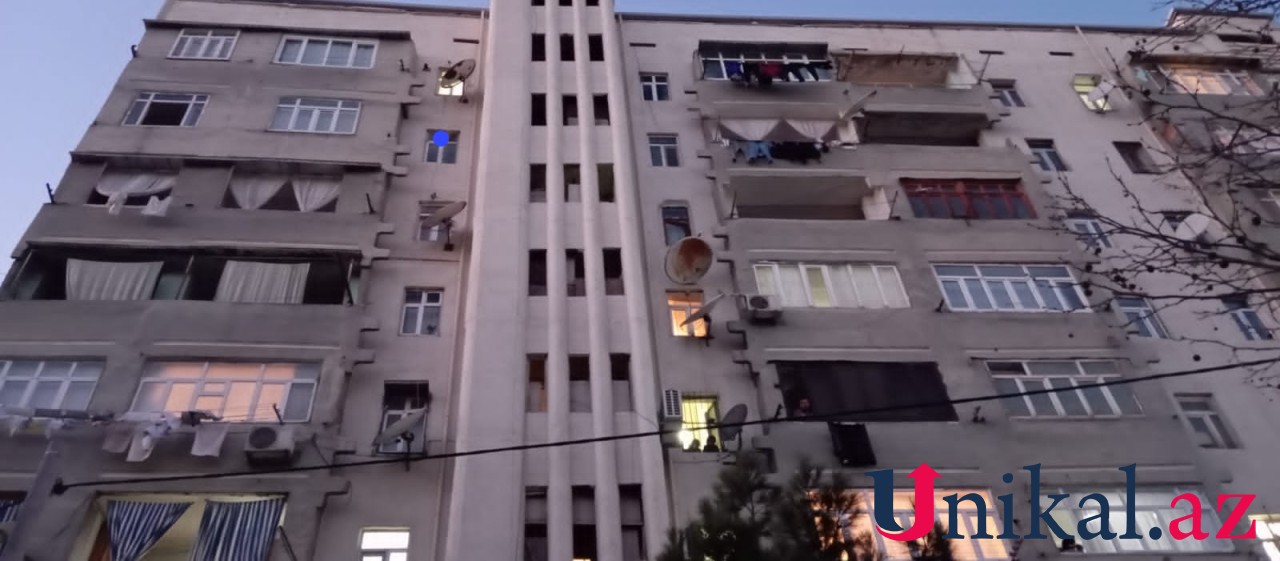 Gəncədə doqquzmərtəbəli binada yanğın olub 