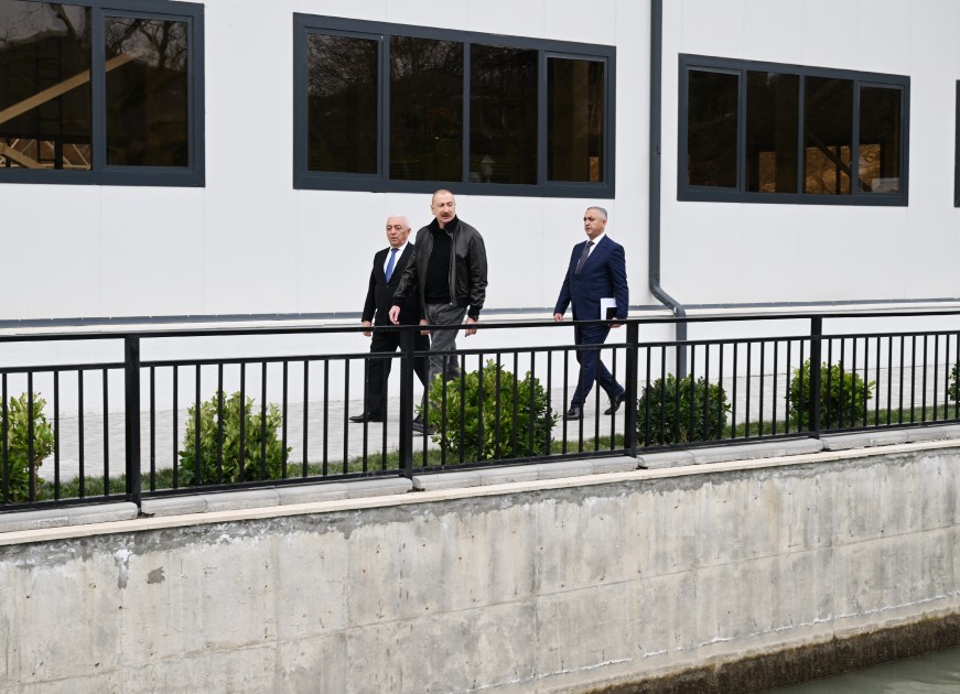 Prezident “Qozlukörpü” SES-in açılışında - YENİLƏNİB (FOTOLAR)