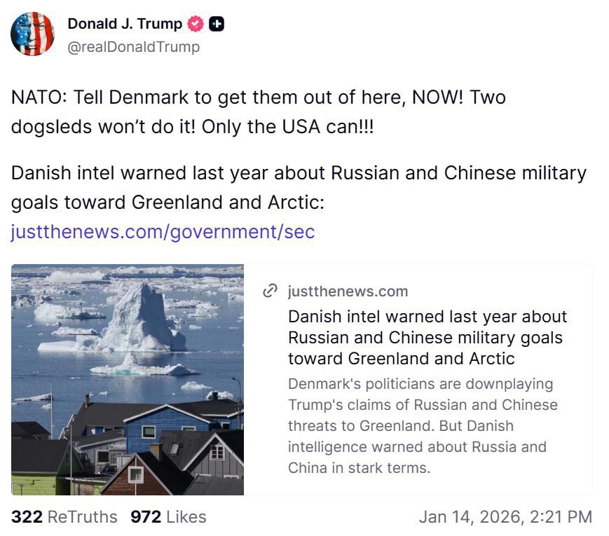 Danimarkaya dərhal Qrenlandiyadan çıxmasını əmr etdi - FOTO