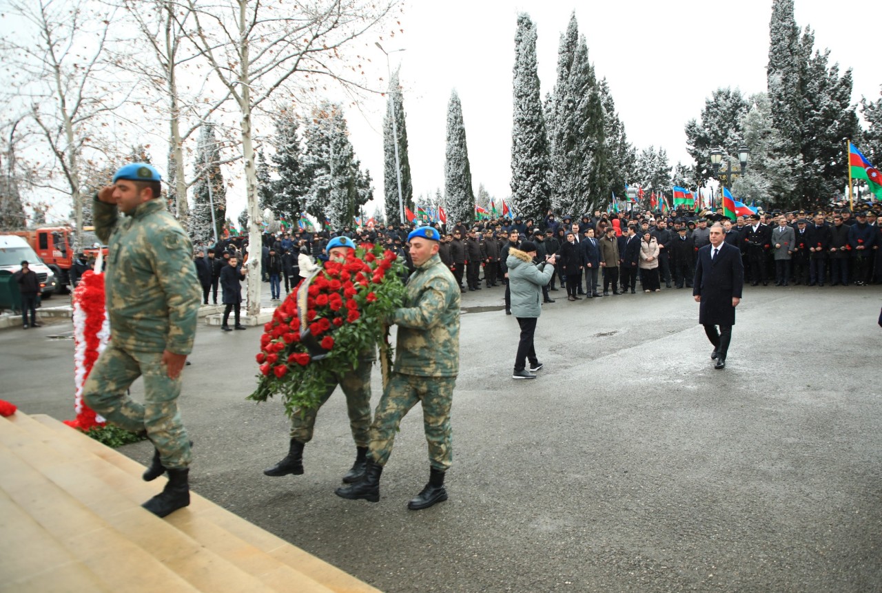 Gəncədə 20 Yanvarla bağlı ümumşəhər tədbiri keçirilib - FOTOLAR