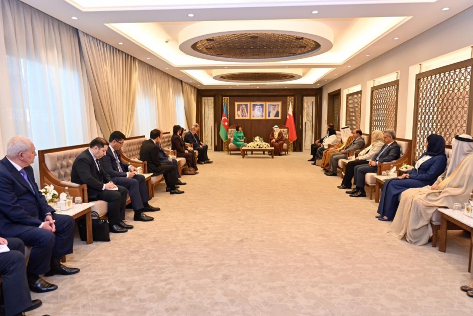 Sahibə Qafarova bəhreynli həmkarı ilə görüşdü - FOTOLAR