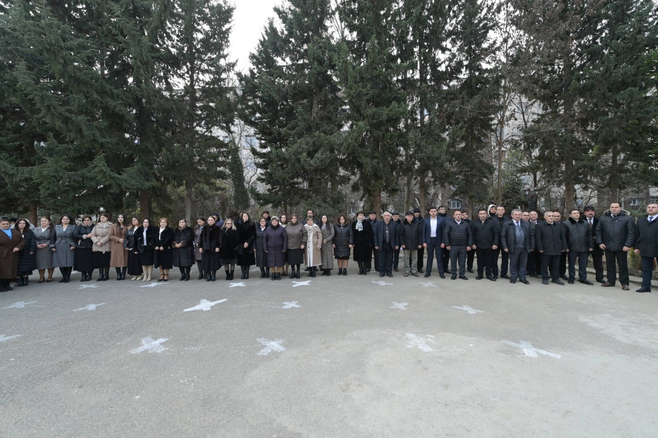 Natiq Qasımovun oxuduğu məktəbdə büstünün açılışı oldu - FOTOLAR