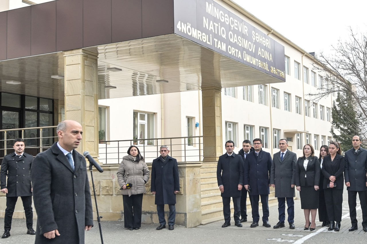 Natiq Qasımovun oxuduğu məktəbdə büstünün açılışı oldu - FOTOLAR