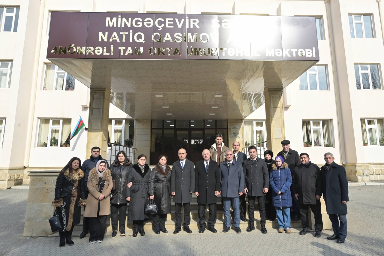 Natiq Qasımovun oxuduğu məktəbdə büstünün açılışı oldu - FOTOLAR