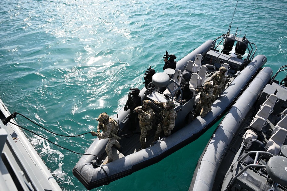 Prezidentlər Əbu-Dabidə birgə təlimi izlədilər - FOTOLAR