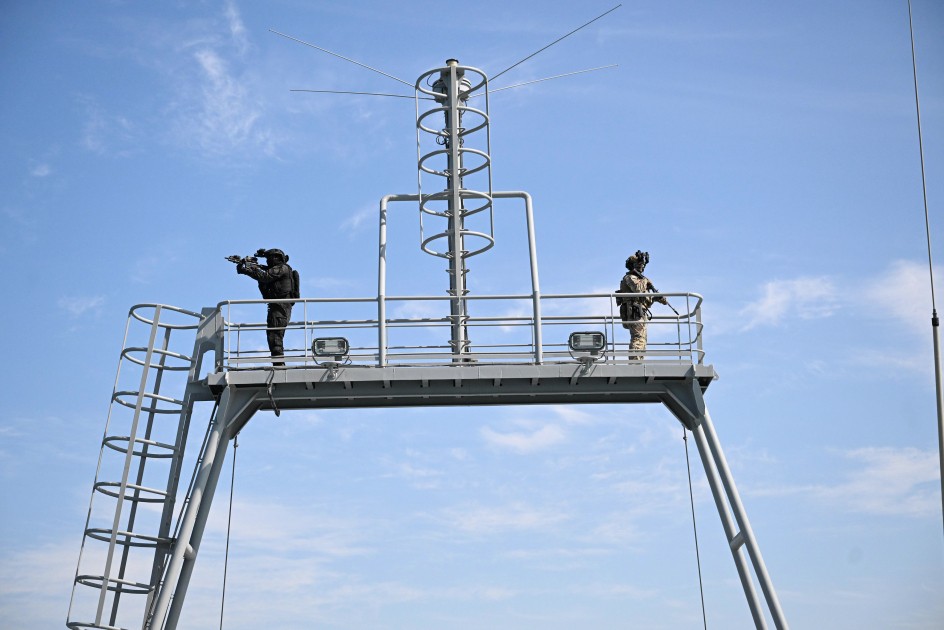 Prezidentlər Əbu-Dabidə birgə təlimi izlədilər - FOTOLAR