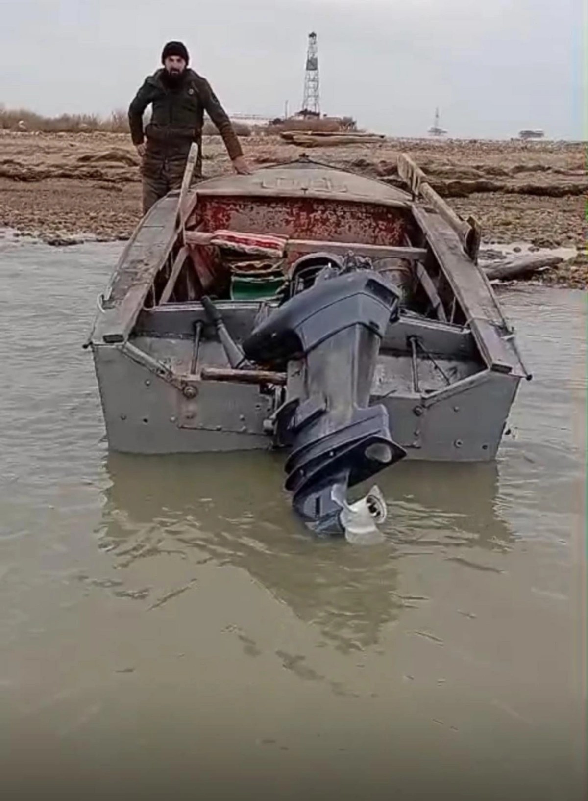 Xəzər dənizində balıqçılar köməksiz qaldılar - FOTOLAR