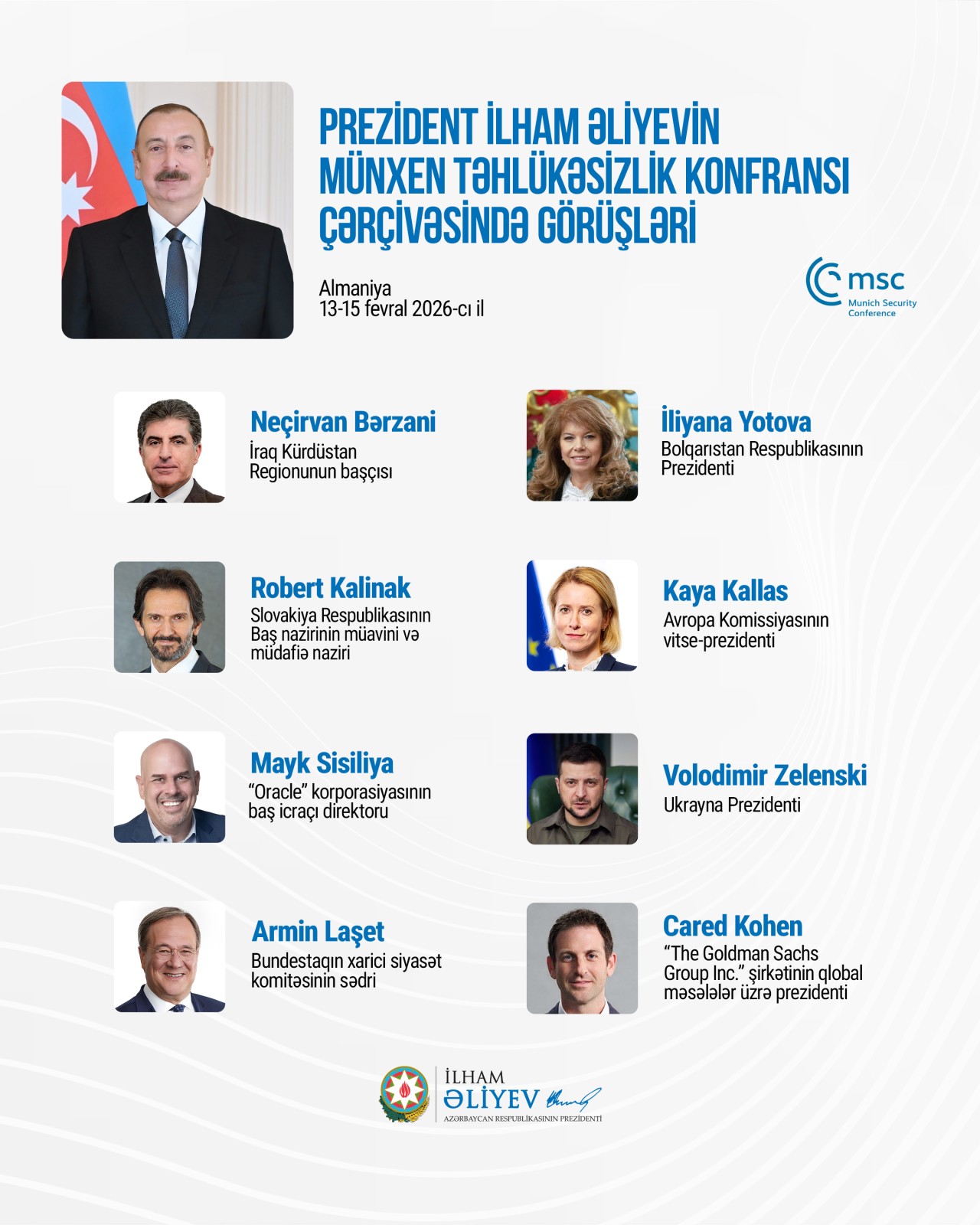 Prezident Münxendə keçirilən görüşlərlə bağlı paylaşım etdi -FOTO