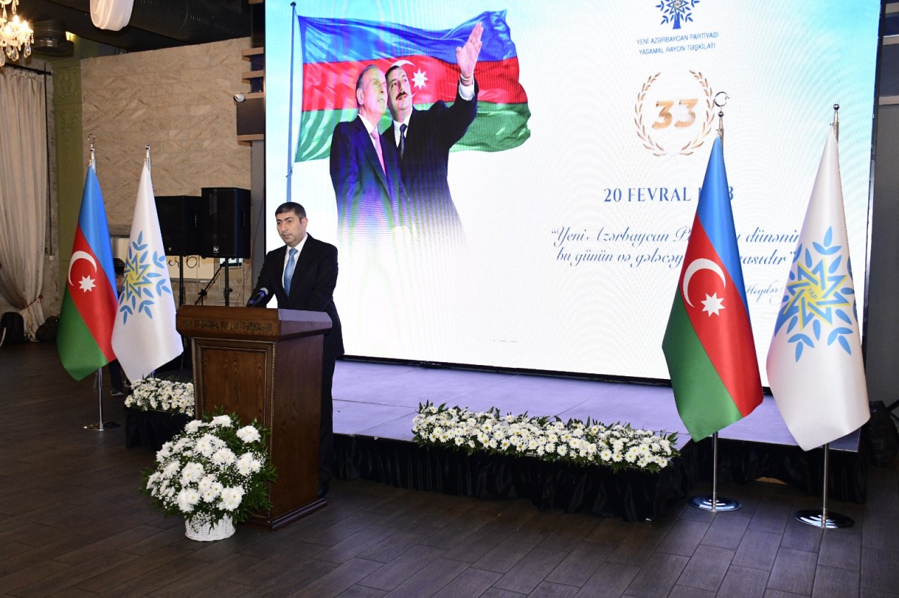 YAP Yasamal rayon təşkilatının yaradılmasının 33-cü ildönümünə həsr olunmuş tədbir keçirildi - FOTOLAR