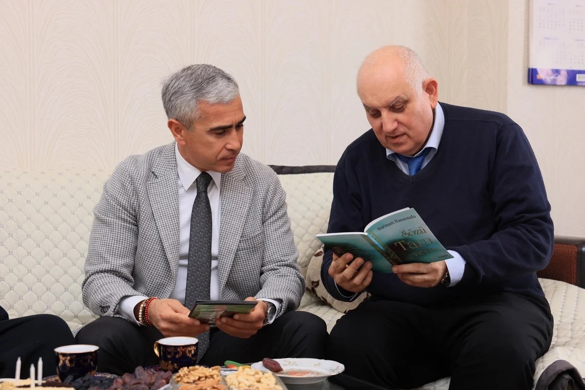 Anar Ələkbərov Nəriman Həsənzadəni evində ziyarət etdi - FOTOLAR