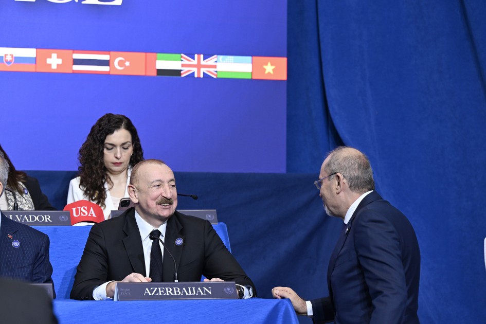 Prezident Vaşinqtonda Sülh Şurasının iclasında iştirak edib - YENİLƏNİB (VİDEO)