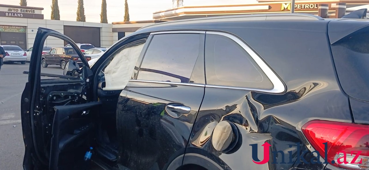 Gəncədə yol qəzası oldu - FOTOLAR