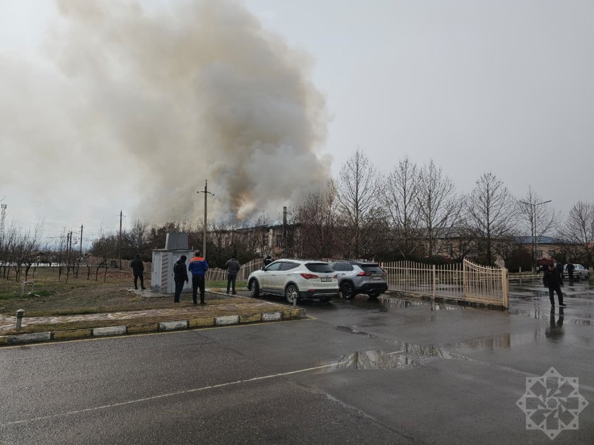 Naxçıvanda hərbi hissədə yanğın oldu - FOTOLAR