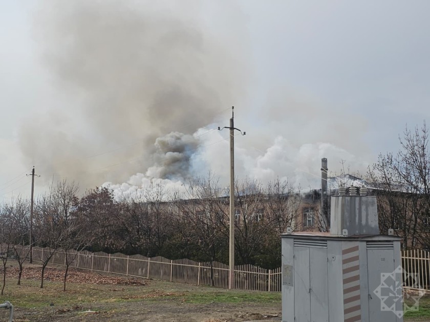 Naxçıvanda hərbi hissədə yanğın oldu - FOTOLAR